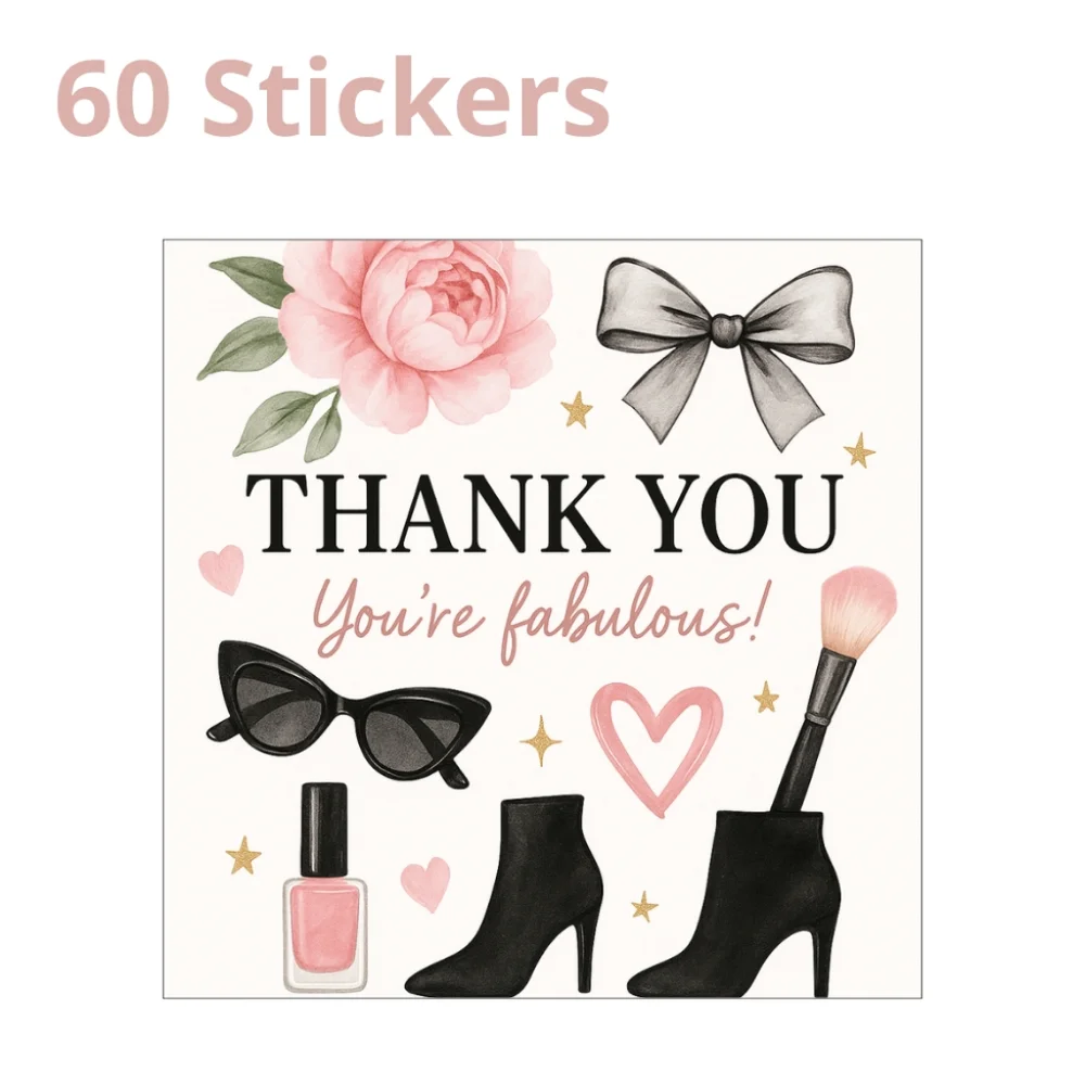 60 Thank You Fashion Sticker